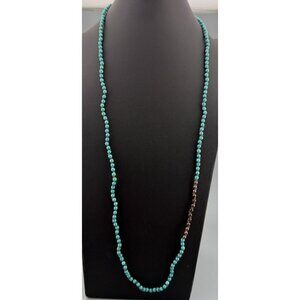 Silpada Sterling Silver Necklace Howlite Opera Length Beads 4mm